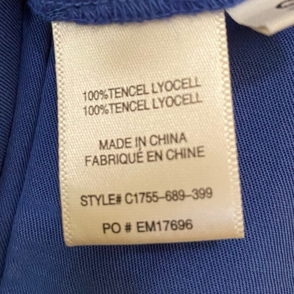 Cloth & Stone New Womens Size Small Blue Tencel Lyocell Wide Leg Jumpsuit - Picture 5 of 5